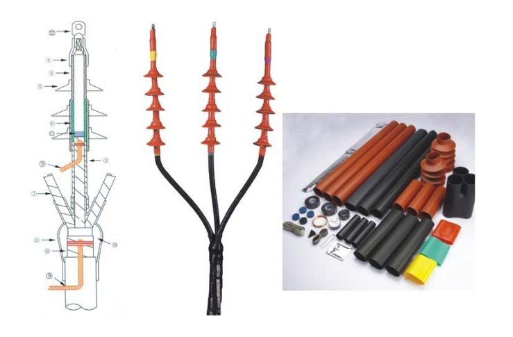 SUZHOU FEIBO electricity market power cable accessories 26/35KV 3 cores outdoor heat shrink terminal