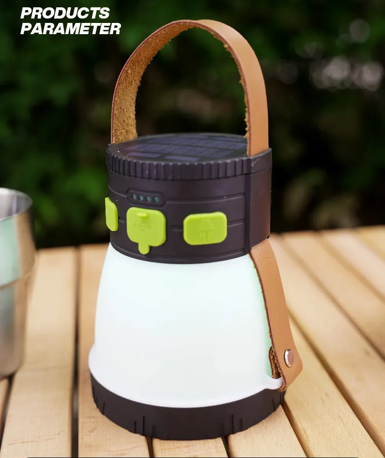 Ultra-Lightweight Solar Rechargeable Camping Lantern with Phone Charger