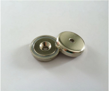 neodymium ndfeb flat pot magnets with thread