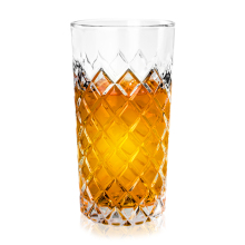 Lead-Free Crystal Glassware Embossed Highball Glasses - Bulk Drinking Glasses