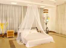 Beaded lace mosquito net