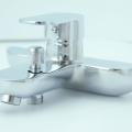 Wall Mounted Bathroom Shower Faucet with Button Switch