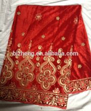 Ready goods red color velvet george fabric