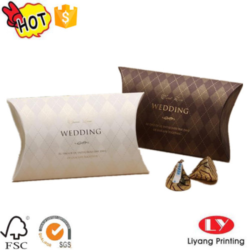 Caja de embalaje de regalo de almohada de boda personalizada dulce