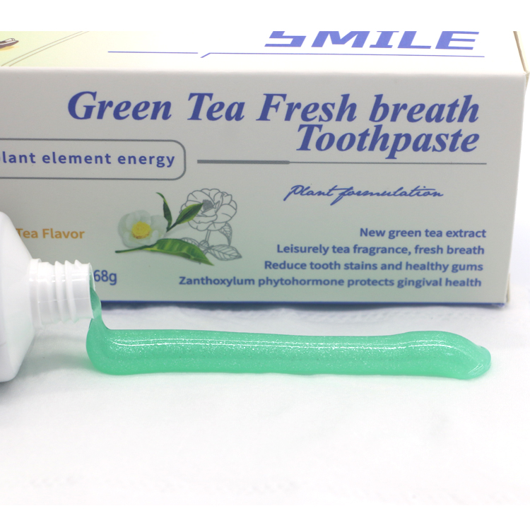 Green Tea Flavor Toothpaste For Bad Breath