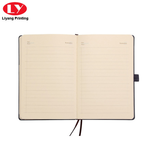 PU Cover Notebook Printing With Elastic