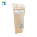 100% kraft compostável stand up pouches com janela