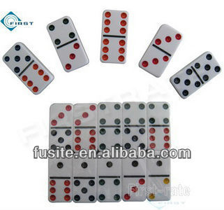 Double 6 Dominoes Set with Color Dots