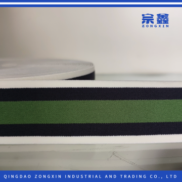 White Navy Green Webbing Strap with Color Block
