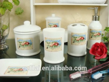 Luxury Ceramic Colorful Bathroom Set