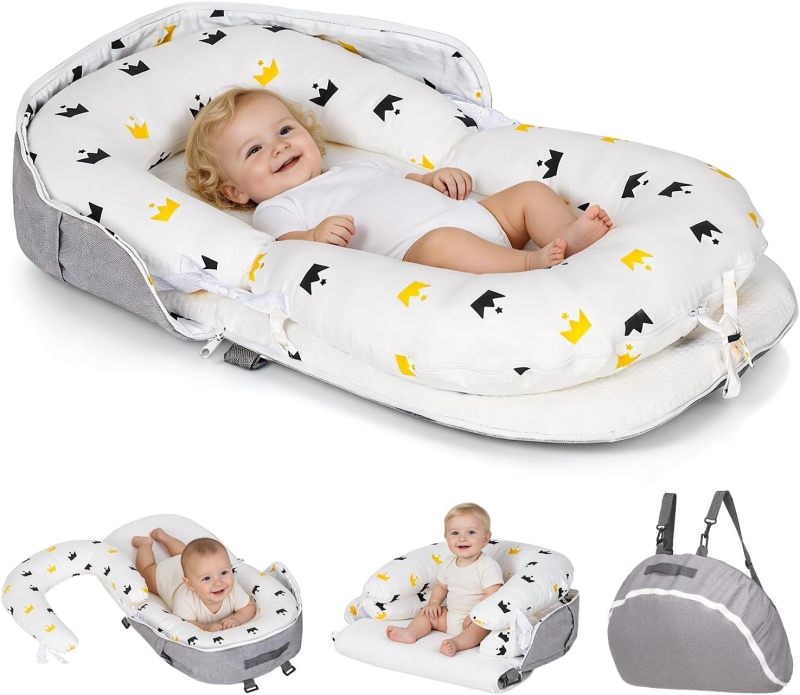 Portable Foldable Baby Lounger for Newborns