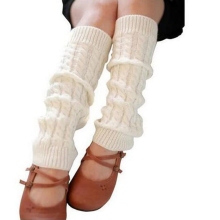 Winter Warm Acrylic Knitted Knee High Boot Socks