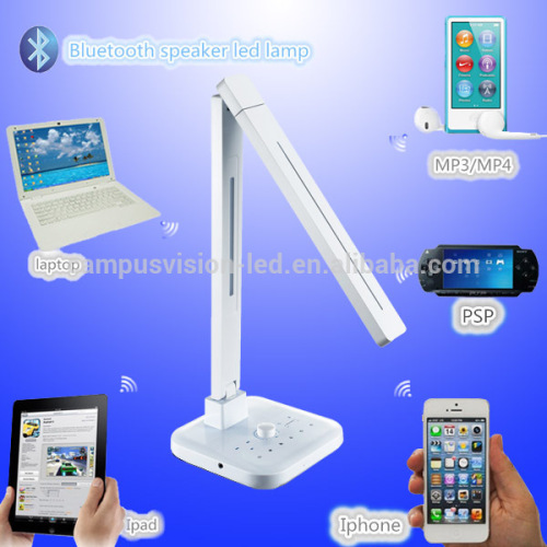 2014 smart touch sensor led table lamp with mini speaker