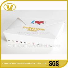 SGS Certificate Customized food grade folding paper meal box