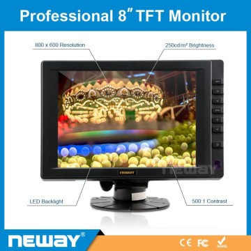 8" Low Power VGA/AV input Touch Function Monitor with LCD panel