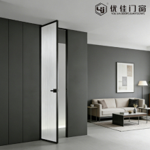 Single Panel Crystal Pattern Glass Swing Door