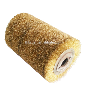 cylindrical shape coated brass wire polishing brush roller