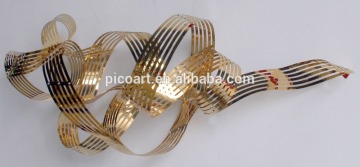 Stainless steel electroplated wall art modern abstract decorative wall sculpture