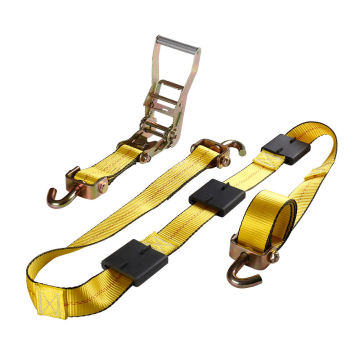 2" Three Rubber Blocks Cleats Polyester Cargo Strap