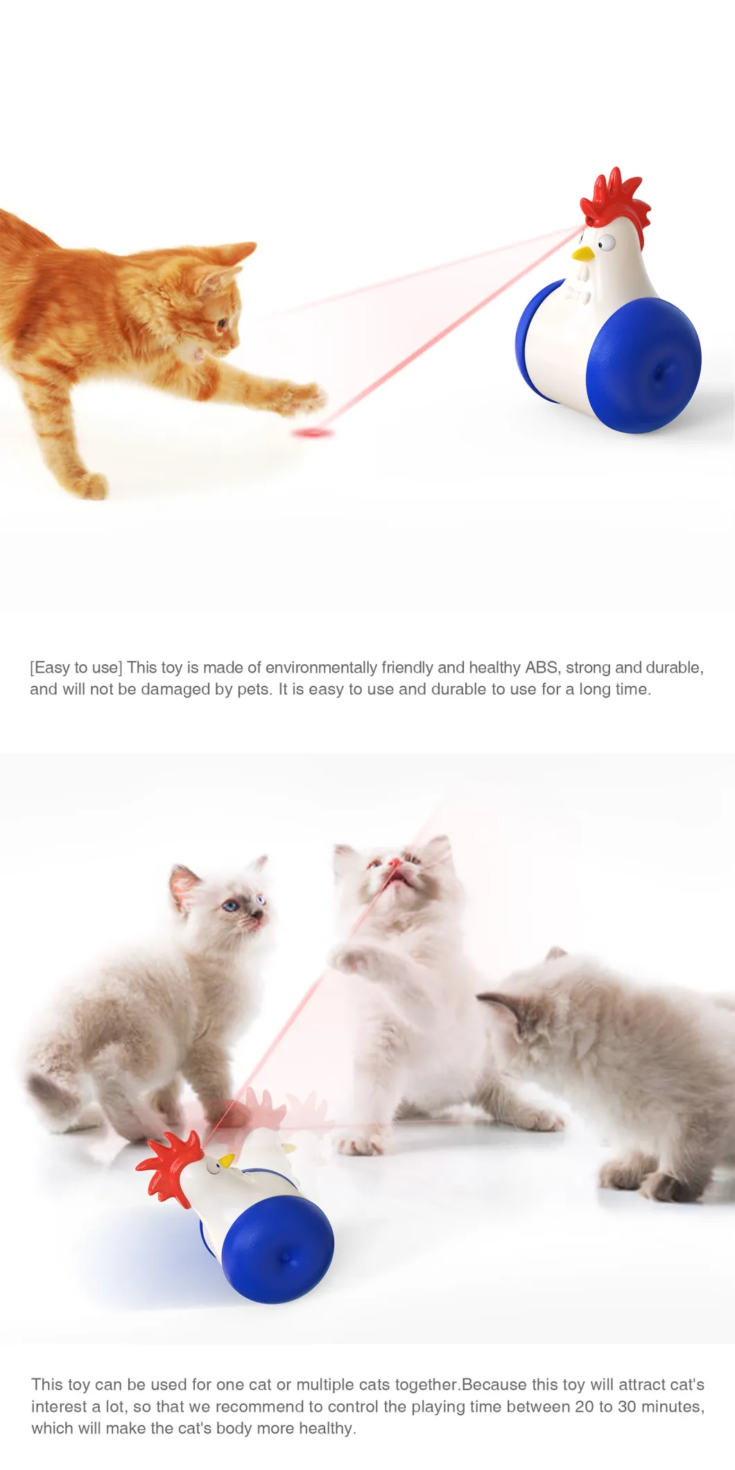 Rechargeable Electric Cat Toy with Infrared Light Laser Pet Toys