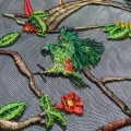 Knitted Embroidery Animal Design Tulle Mesh Fabric