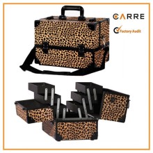 leopard pattern professional makeup beauty case box