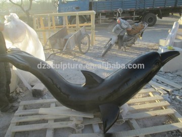 Garden life size dolphin statue