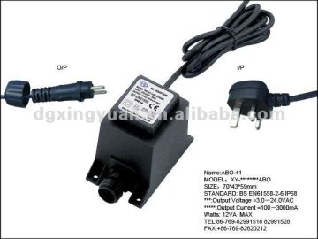 Waterproof IP68 UK AC Adaptor