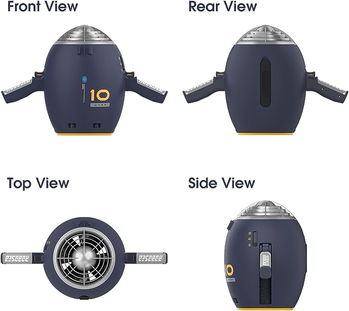 ROBOSEA Underwater Scooter Seaflyer Waterproof Swimming Pool Sea Scooter 2 Speed Level for Diving Underwater Sports Snorkeling