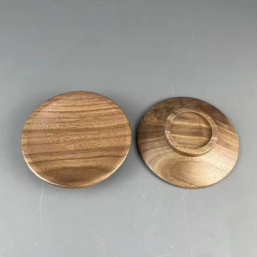 Oliver Walnut Wood Wine Glass Topper - Custom Drink Covers for Charcuterie Boards & Appetizers