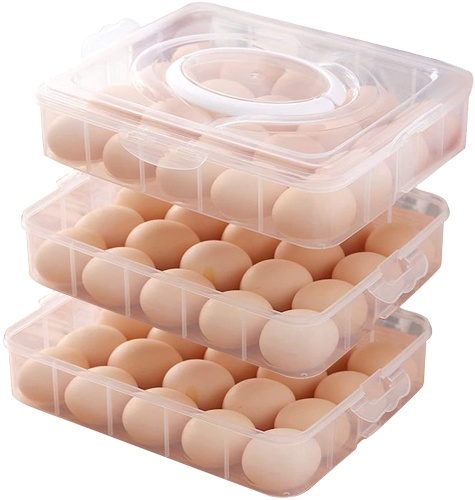 3-lagers snap och stack ägghållare, köksutrustning