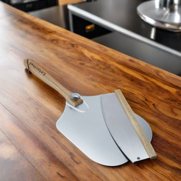 Hot Selling Pizza Tools With Wooden handle Pizza Peel And Pizza Cutter Set