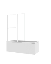 Frameless Hinge Pivot Shower Bathtub Door - Chrome Tempered Glass Aluminum Screen