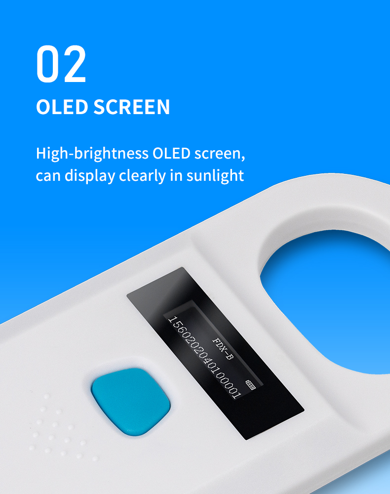 125Khz / 134.2Khz RFID animal Tag Reader Animal microchip Reader Handheld rfid Animal Reader