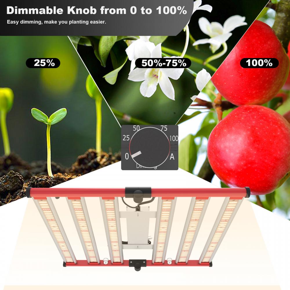 Aglex 320W Full Spectrum LED Αναπτύσσοντας το φως για εμπορικά φυτά με SMD 2835 LED LIPT Light Foldable Dimmable UV IR