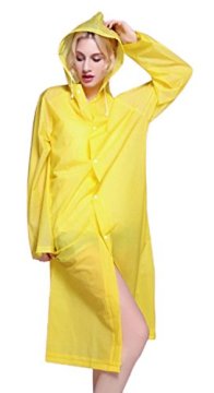 Portable Long EVA Raincoat with Hood and Sleeves