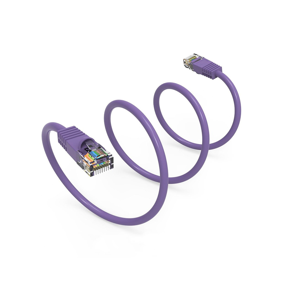 Cat5e Ethernet Patch Cable, 50ft, Purple