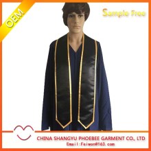 Adult Graduation Triangle edges Satin Bicolor Stole