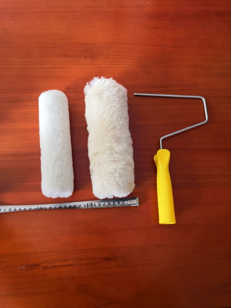 Wool Cover Material White Wall Paint Roller Brush