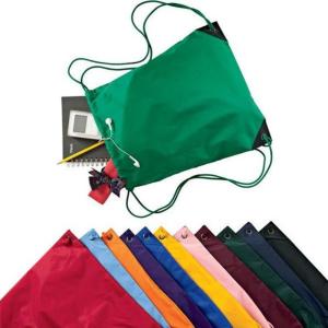 Back to school nylon drawstring school pouches