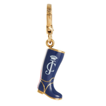 Blue long boot-shaped pendant metal key chains