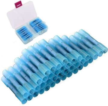 100PCS Waterproof Insulated Crimp Connectors - Heat Shrink Butt Splice Connectors