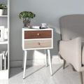 Wooden Fancy Bedside Table With 2 Drawers