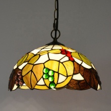 Tiffany Fallen Leaves Chandelier Stained Glass Pendant Lamps