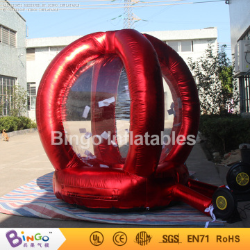 Inflatable grabbing money cash machine ball booth