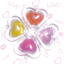 four heart shape container lipgloss
