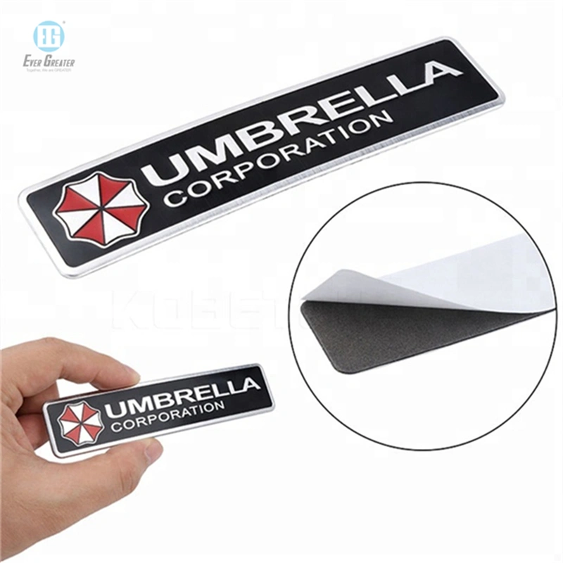 Customized High Quality Brushed Aluminum Name Plate Sticker