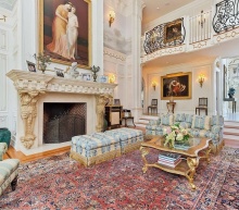 Custom caryatid marble fireplace mantel