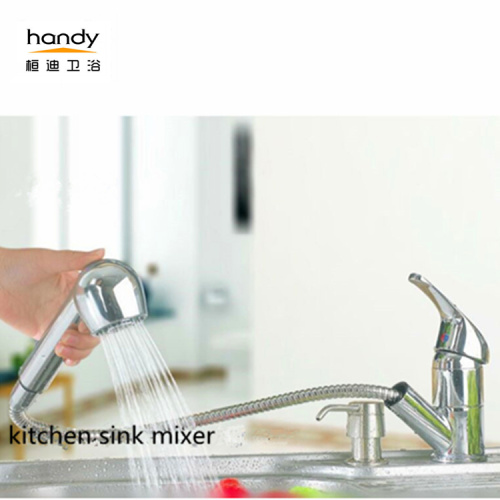 Kitchen mixer taps with pull-out hand shower