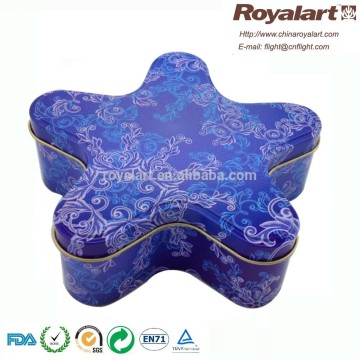 Small star shape gift tin box